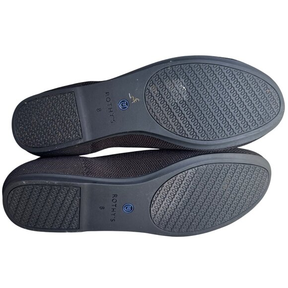 Rothys Women's Black & Blue Pointed Toe Flats W8 Eco-Friendly Recycled Textile - Picture 7 of 9